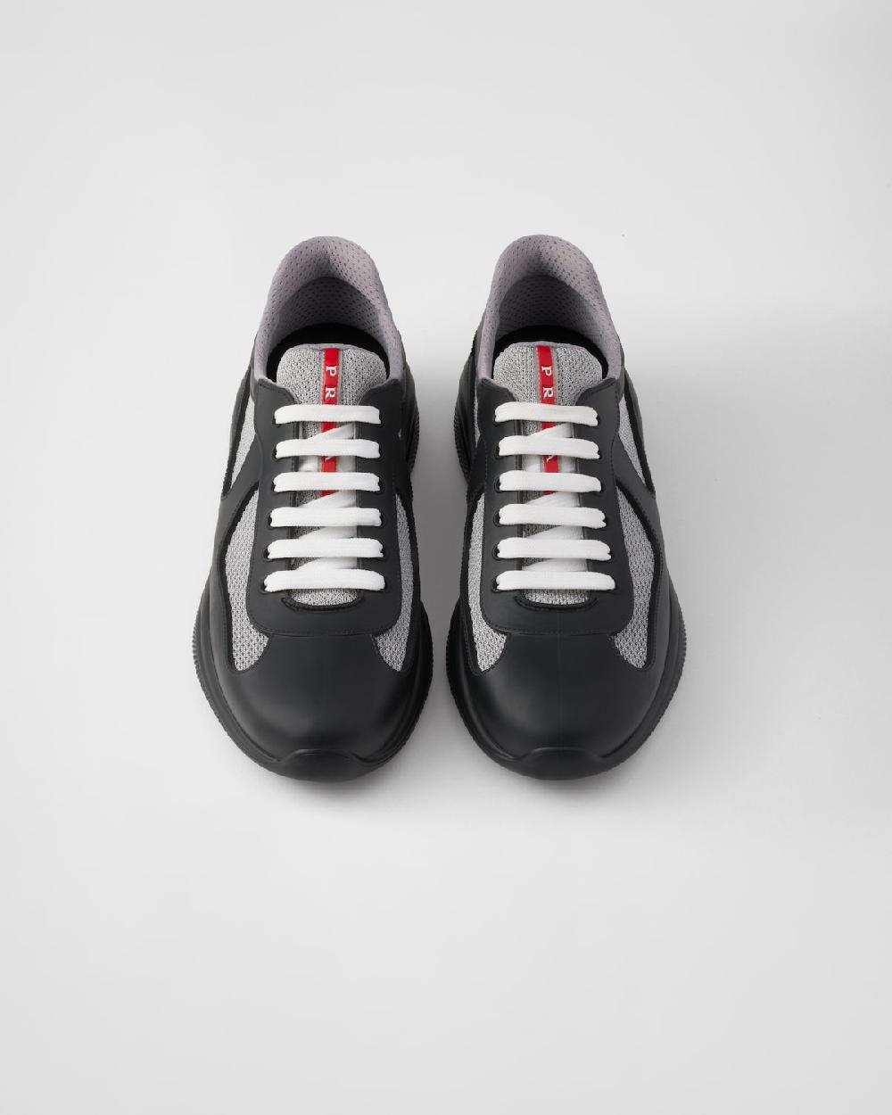 Prada Zapatillas de goma y tejido técnico Prada America's Cup Superdescuento