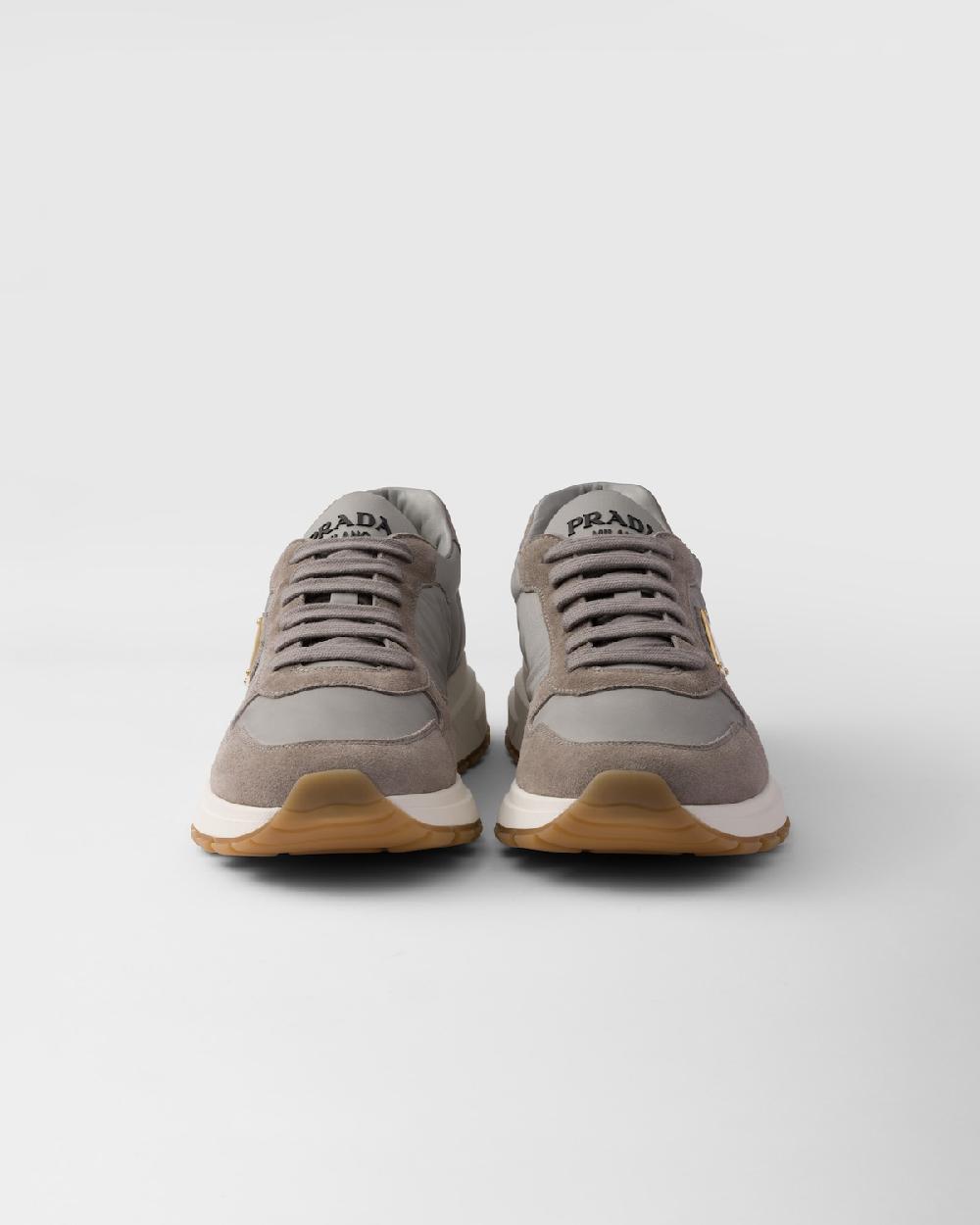 Prada Zapatillas Prax 01 de ante y Re-Nylon Oferta exclusiva