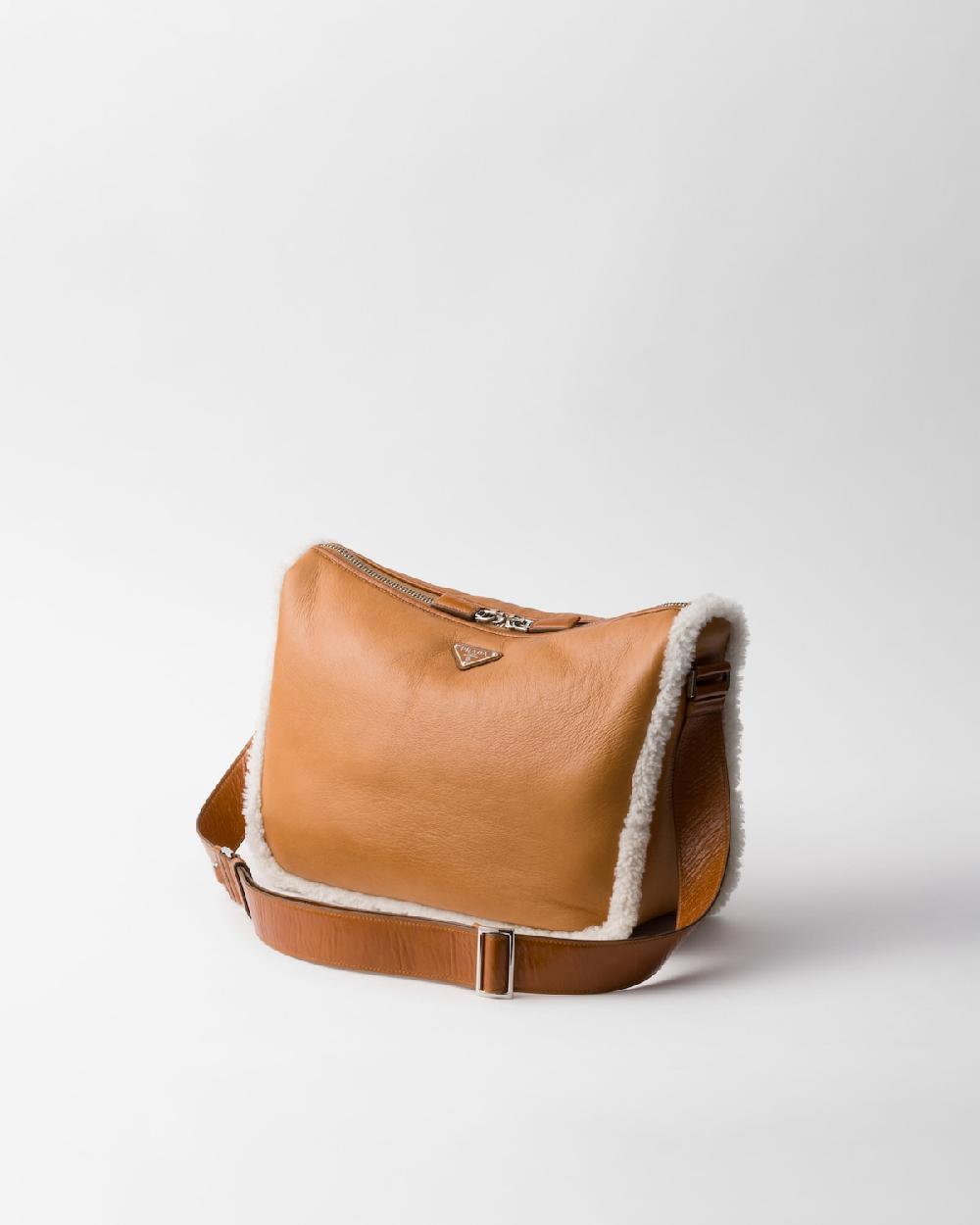 Prada Bolso bandolera con borreguillo Rebajas baratas