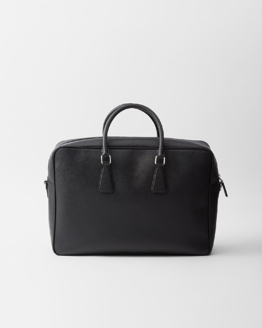Prada Maletín de piel Saffiano Descuento
