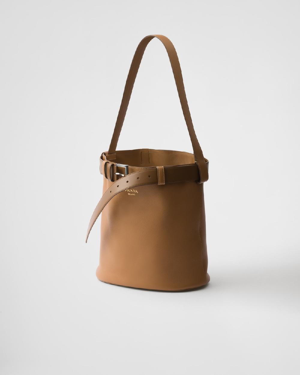 Prada Bolso saco Prada Buckle de piel con cinturón Rebajas top