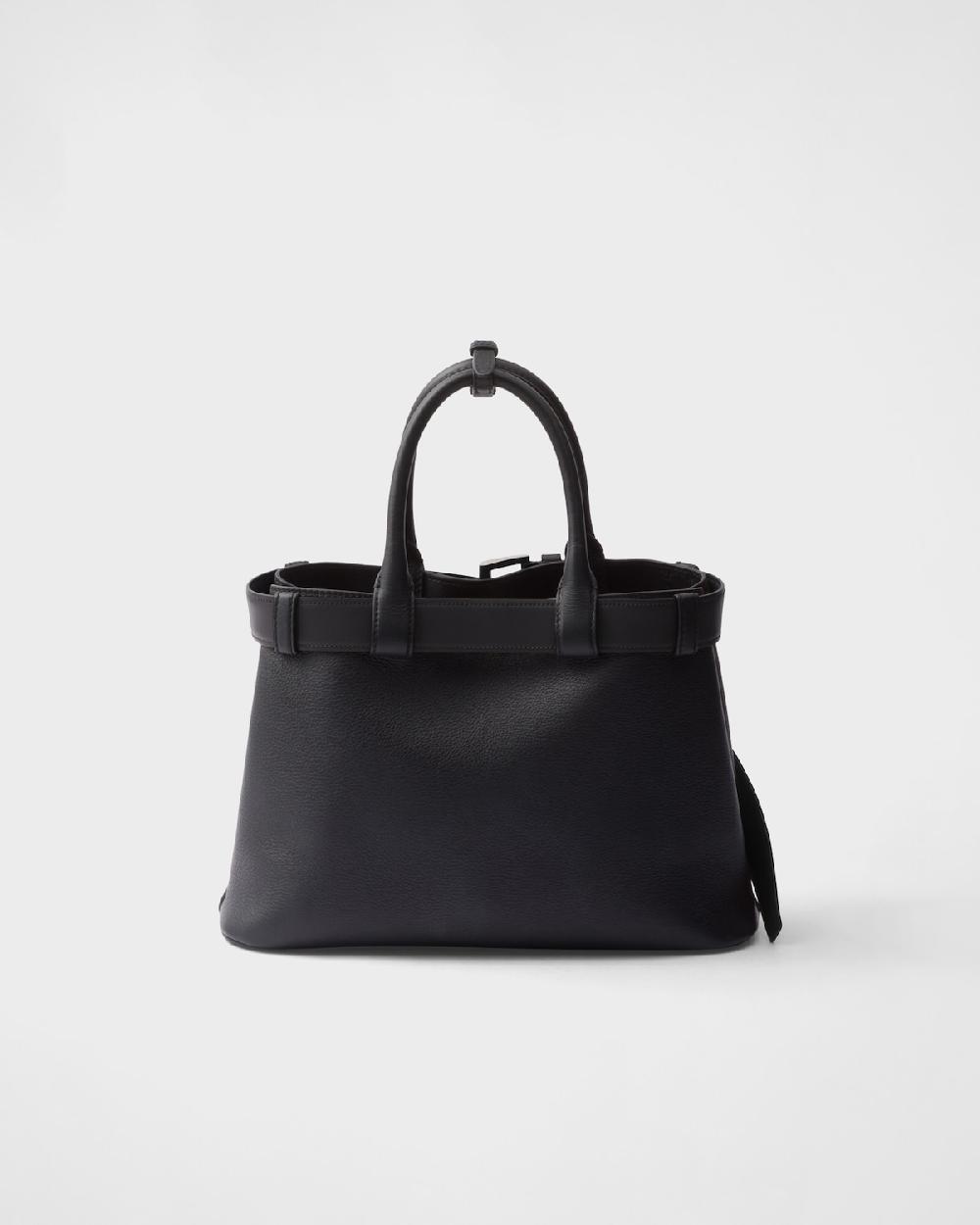 Prada Bolso de piel mediano Prada Buckle con cinturón Oferta especial