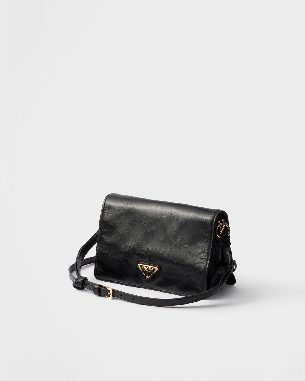 Prada Bolso bandolera de piel Grandes descuentos