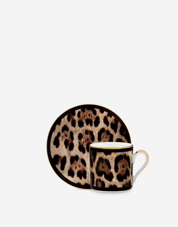 ﻿Dolce & Gabbana Taza de café con platillo de porcelana