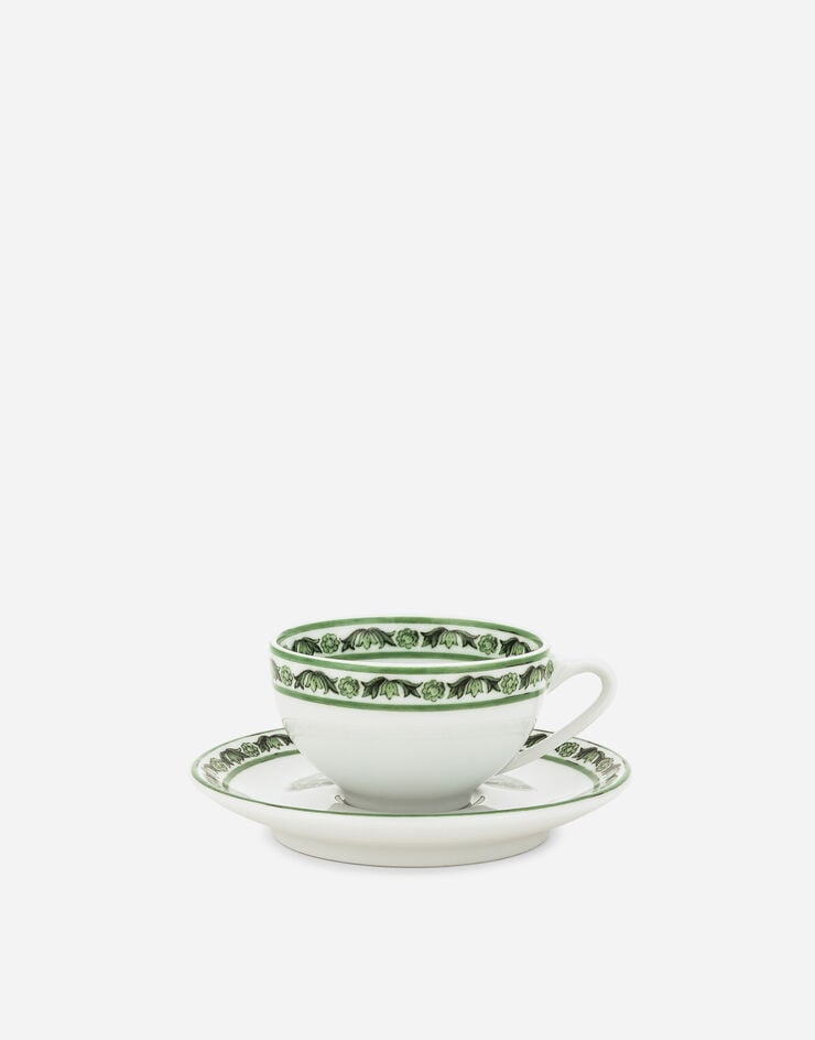 Dolce & Gabbana Juego de 2 tazas de café con platillo de porcelana Último día