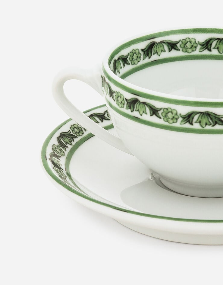 Dolce & Gabbana Juego de 2 tazas de café con platillo de porcelana Último día