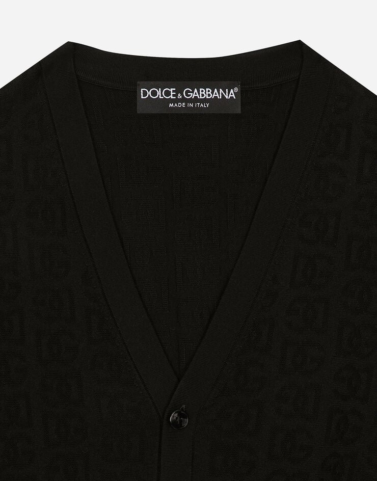 Dolce & Gabbana Cárdigan de seda con logotipo DG Ofertas especiales