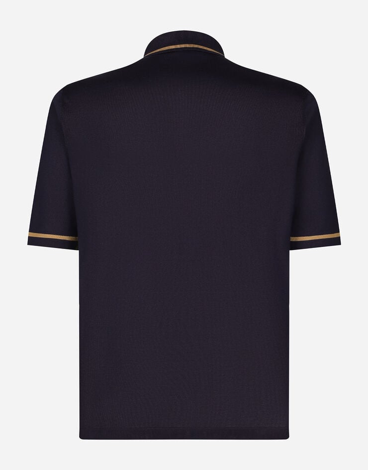 Dolce & Gabbana Polo de seda con estampado de relojes En línea