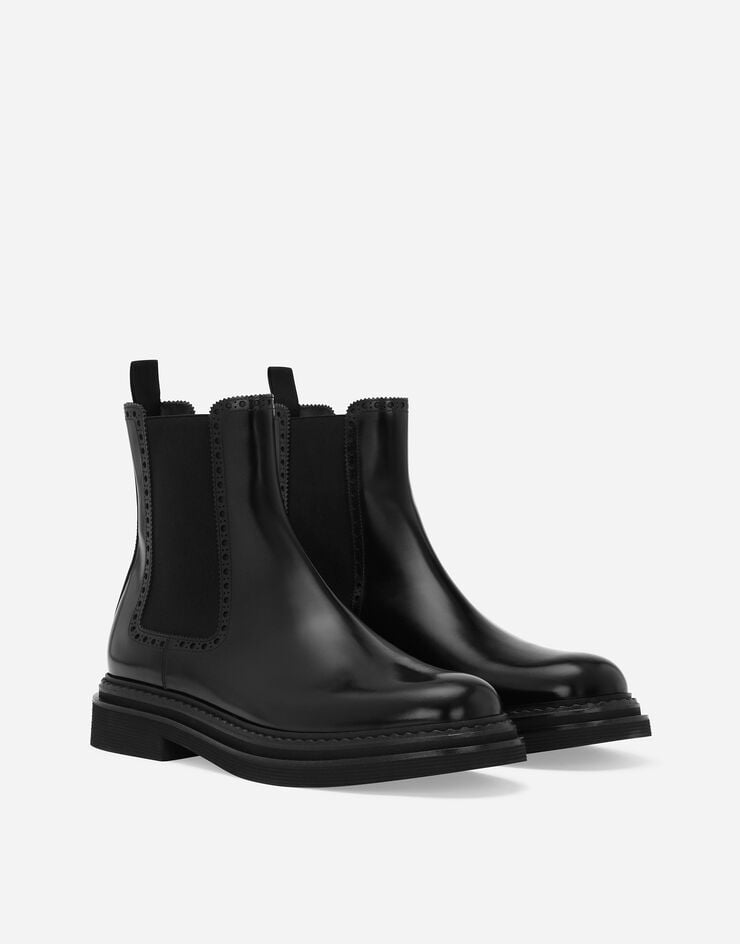 Dolce & Gabbana Botín en piel de becerro cepillada Gran oferta