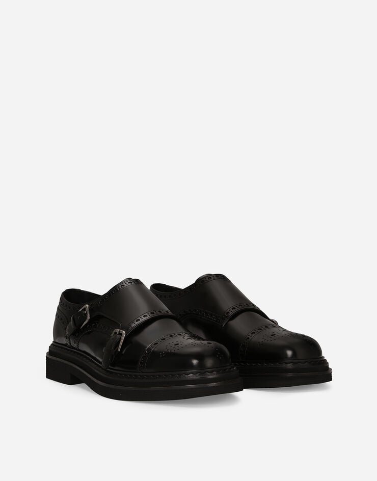 Dolce & Gabbana Zapato monk en piel de becerro cepillada Tienda