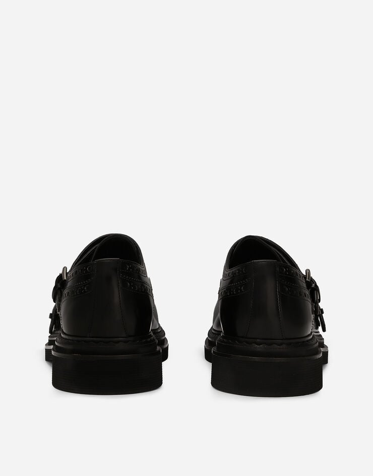 Dolce & Gabbana Zapato monk en piel de becerro cepillada Tienda