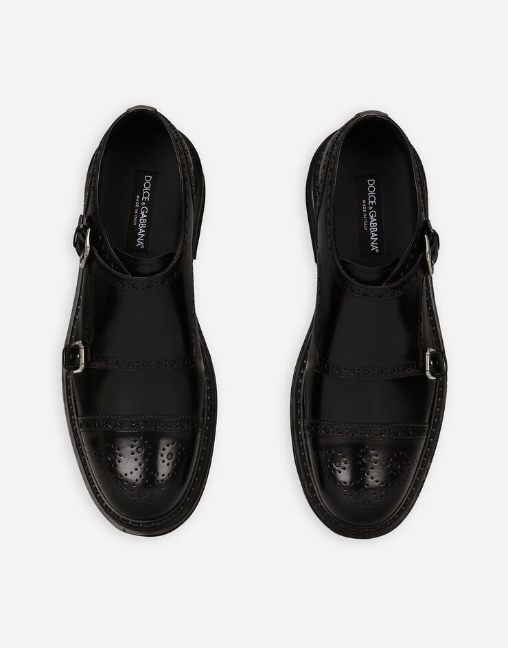 Dolce & Gabbana Zapato monk en piel de becerro cepillada Tienda