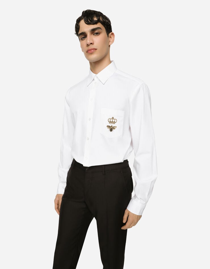 Dolce & Gabbana Camisa Martini de algodón con bordado Envío gratis