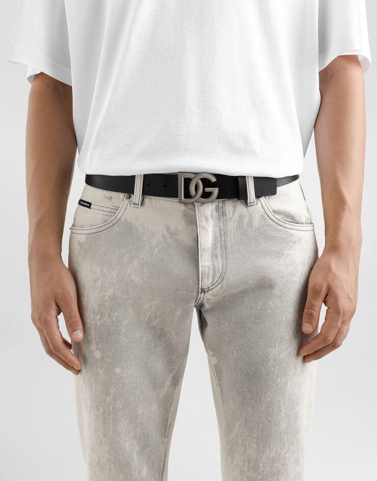 Dolce & Gabbana Cinturón de cuero con logotipo DG ÚLTIMAS EDICIONES