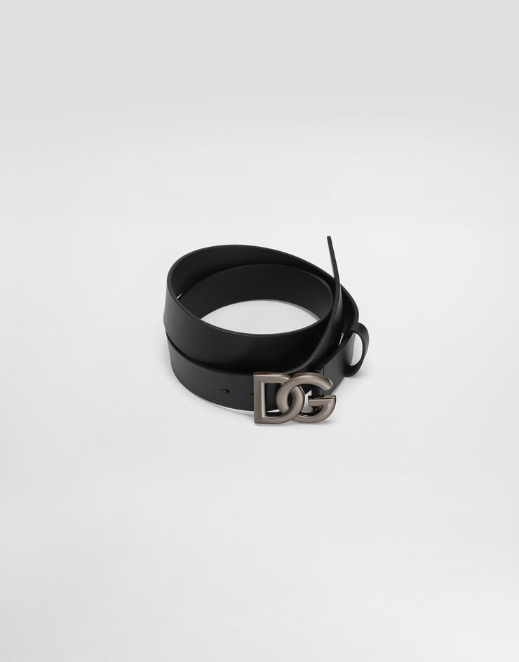 Dolce & Gabbana Cinturón de cuero con logotipo DG ÚLTIMAS EDICIONES