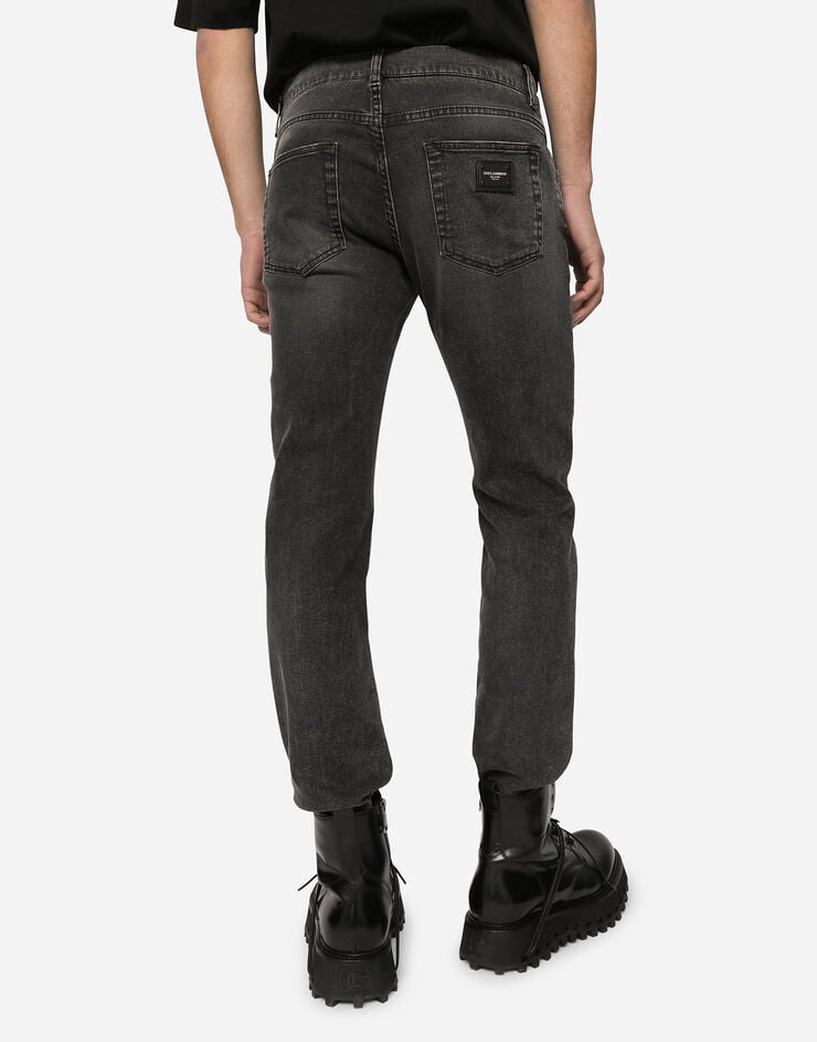 Dolce & Gabbana Vaqueros skinny elásticos grises con efecto lavado Últimos 2 días