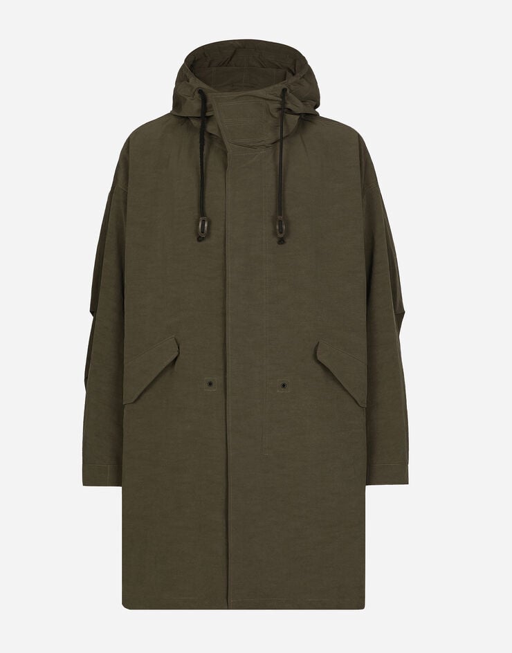 Dolce & Gabbana Parka sin forro con capucha de tejido técnico
