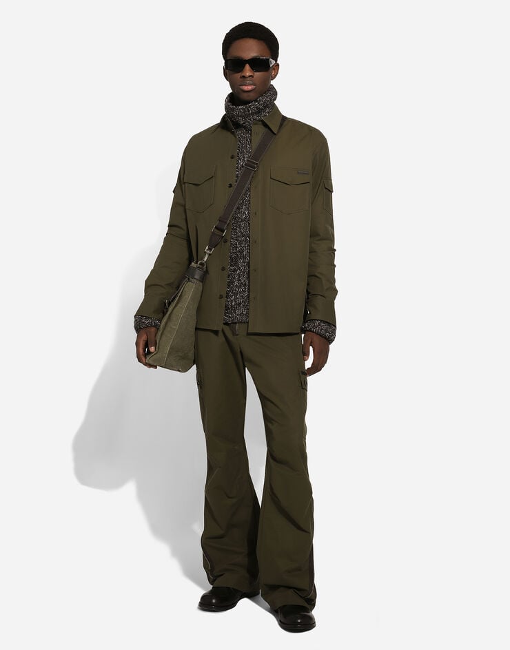 Dolce & Gabbana Camisa de tejido técnico con bolsillos Oferta especial de fábrica
