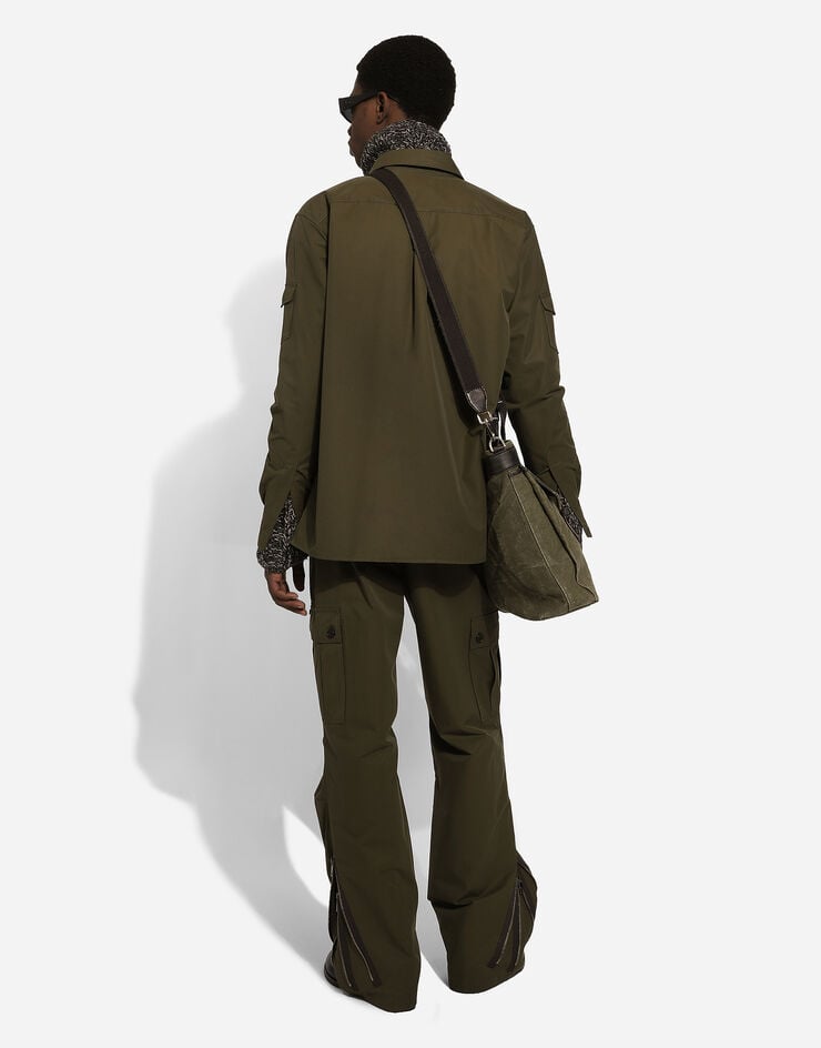 Dolce & Gabbana Camisa de tejido técnico con bolsillos Oferta especial de fábrica