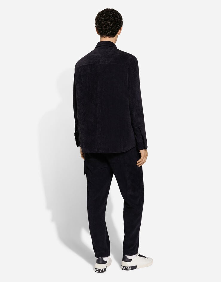 Dolce & Gabbana Camisa de terciopelo con forro Promoción trimestral