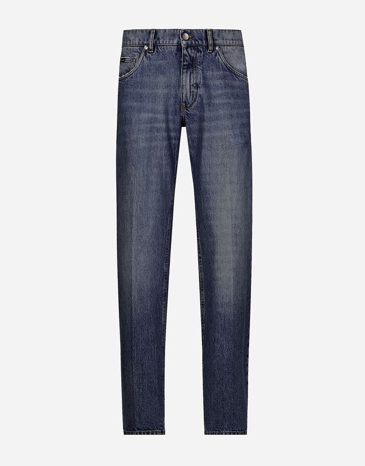 Dolce & Gabbana Vaqueros clásicos de denim con bordado DG