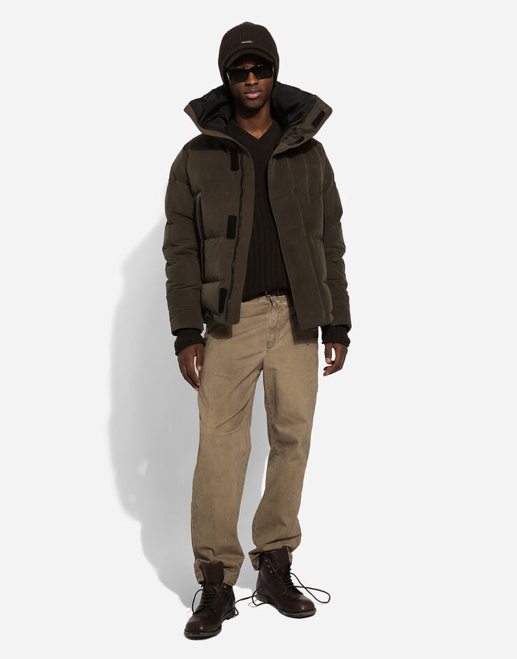 Dolce & Gabbana Chaqueta acolchada de cuello alto de paño Ahorra y exporta