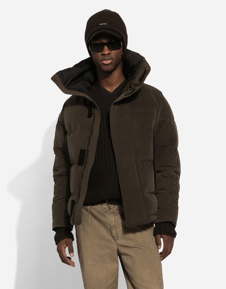 Dolce & Gabbana Chaqueta acolchada de cuello alto de paño Ahorra y exporta