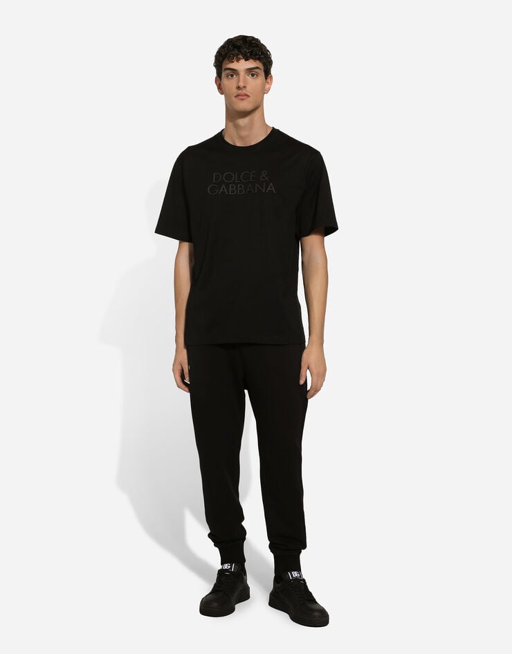 Dolce & Gabbana Camiseta de algodón con logotipo bordado Precios de Black Friday