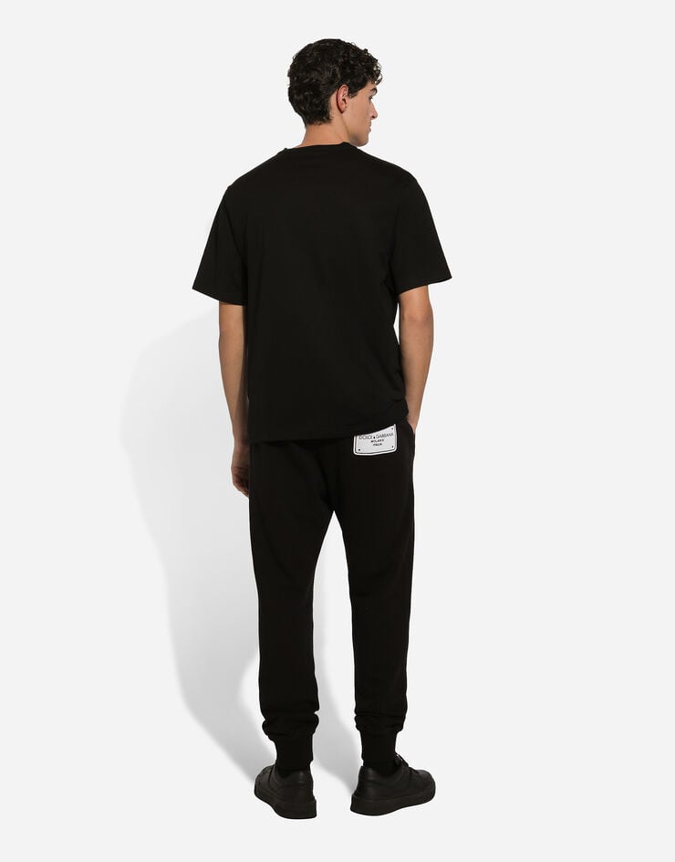 Dolce & Gabbana Camiseta de algodón con logotipo bordado Precios de Black Friday