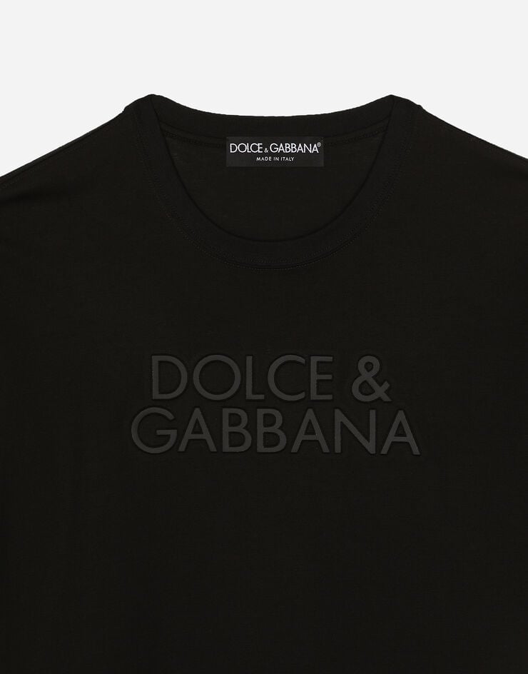 Dolce & Gabbana Camiseta de algodón con logotipo bordado Precios de Black Friday