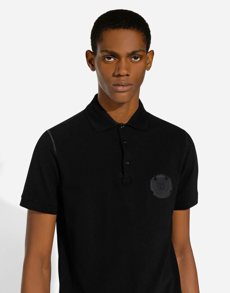 Dolce & Gabbana Polo de algodón con logotipo DG bordado Última moda