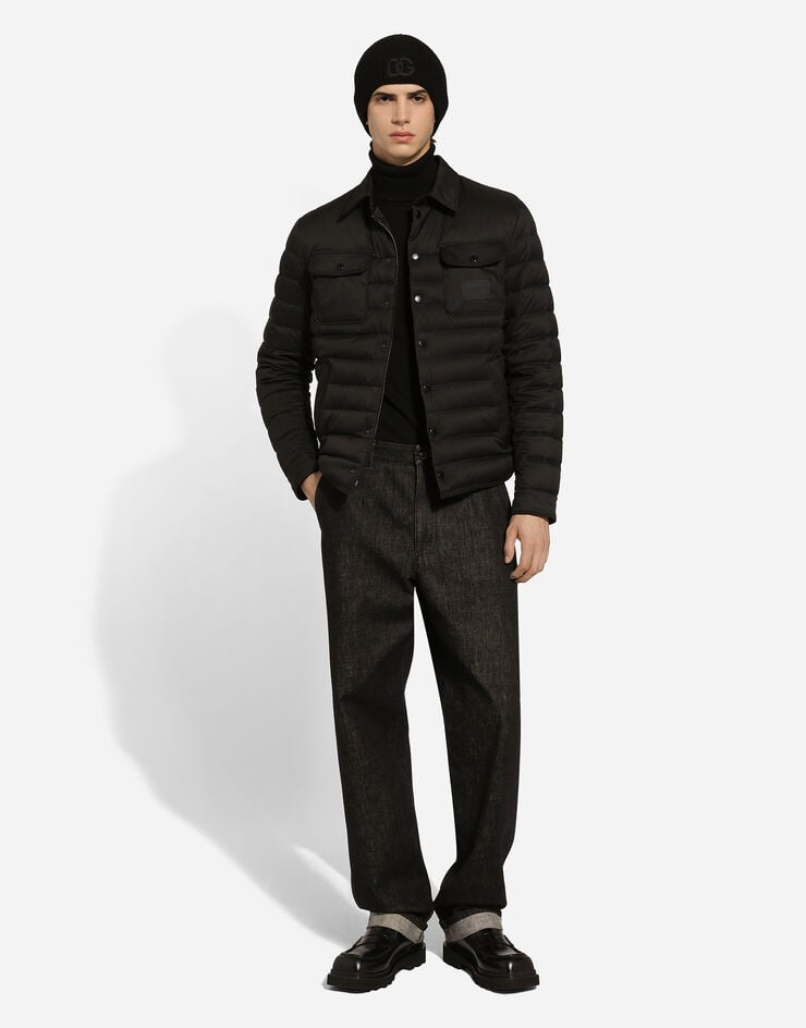 Dolce & Gabbana Cazadora acolchada de raso con cuello de camisa Grandes ahorros