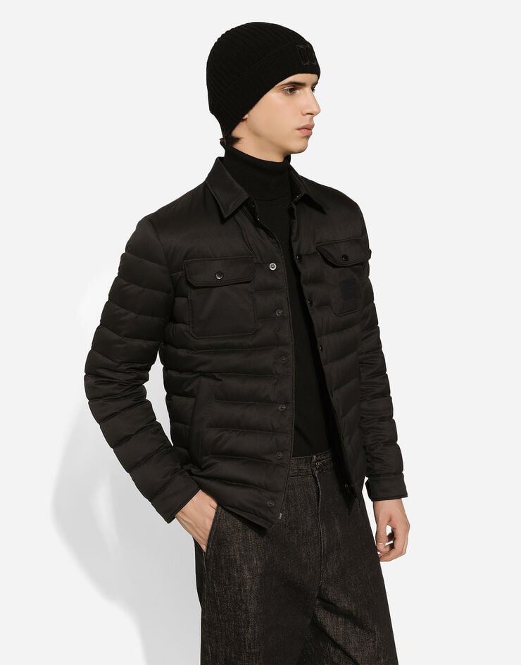 Dolce & Gabbana Cazadora acolchada de raso con cuello de camisa Grandes ahorros