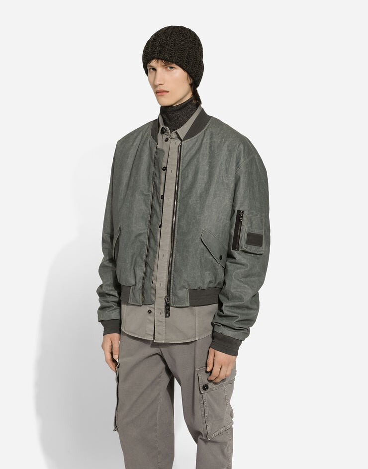 Dolce & Gabbana Bómber oversize en paño de lino Rebajas de fin de temporada