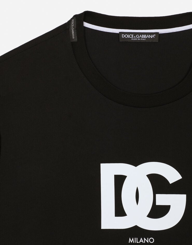 Dolce & Gabbana Camiseta de algodón con estampado logotipo DG 2025