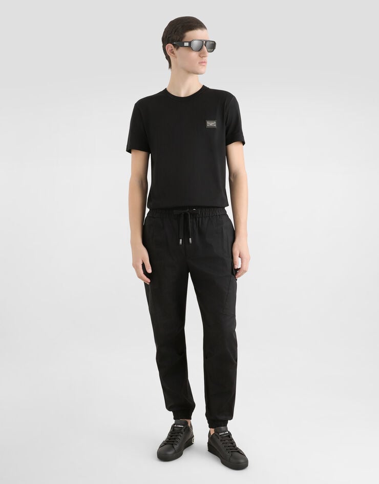 Dolce & Gabbana Camiseta de algodón con placa con logotipo En línea