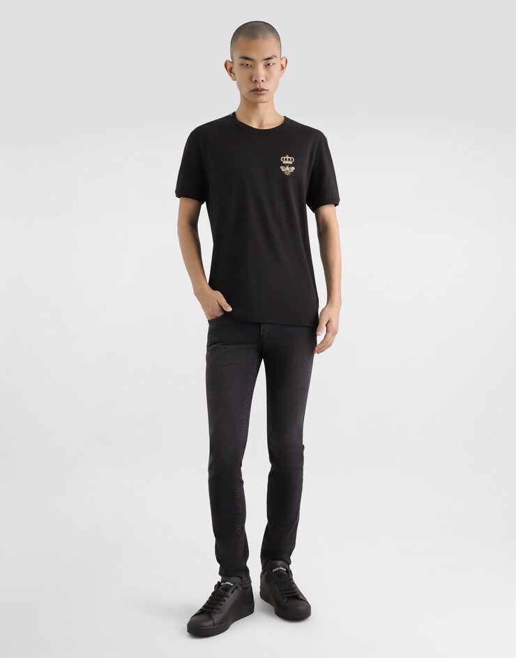 Dolce & Gabbana Camiseta de algodón con bordado Outlet online