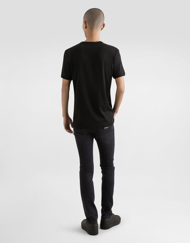 Dolce & Gabbana Camiseta de algodón con bordado Outlet online