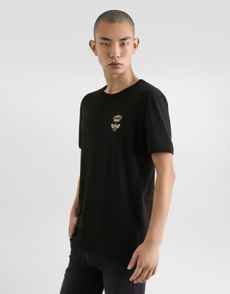 Dolce & Gabbana Camiseta de algodón con bordado Outlet online
