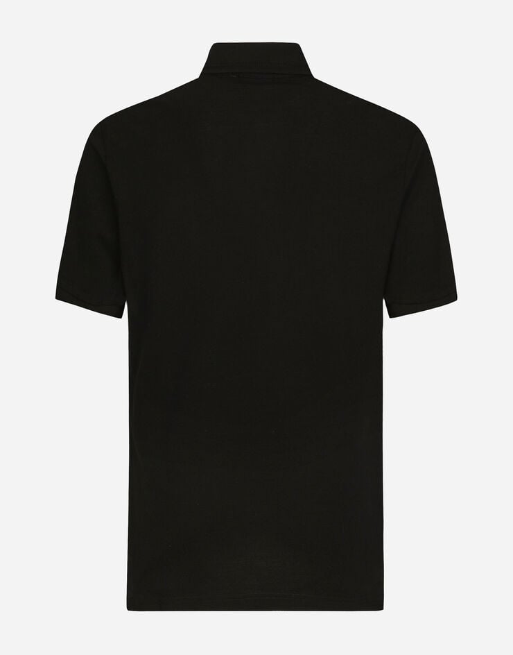 Dolce & Gabbana Polo en piqué de algodón con bordado Rebajas