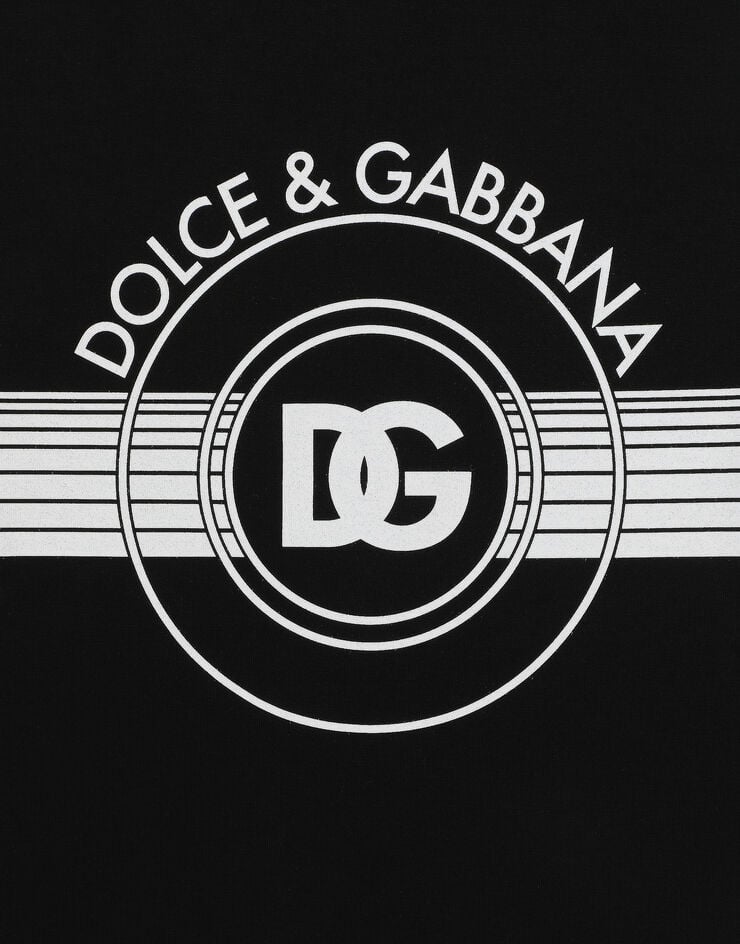 Dolce & Gabbana Camiseta en interlock de algodón con estampado del logotipo DG Ofertas