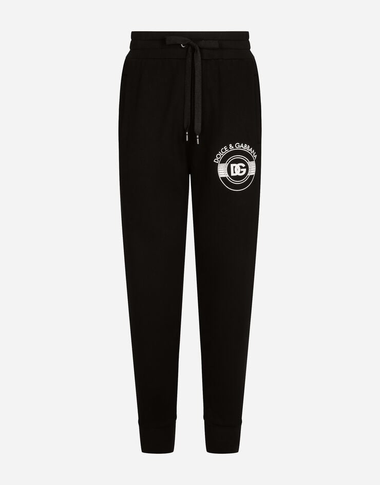 Dolce & Gabbana Pantalón de chándal en punto con estampado del logotipo DG
