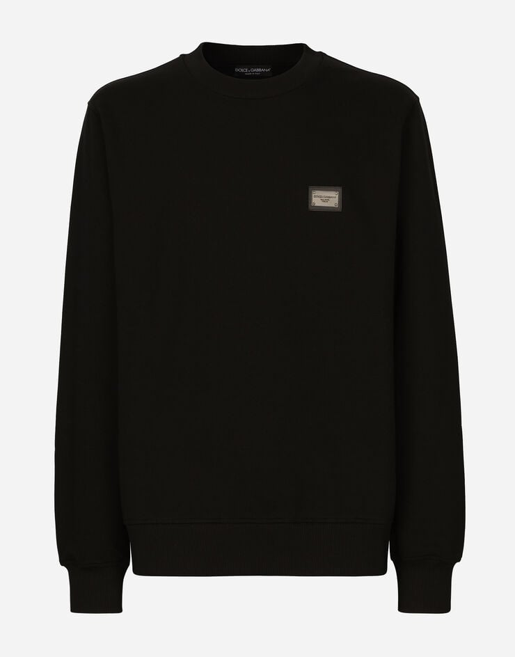 Dolce & Gabbana Sudadera de punto con placa con logotipo