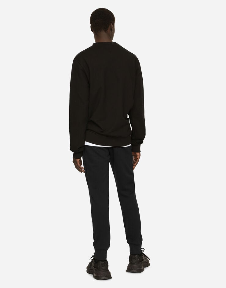 Dolce & Gabbana Sudadera de punto con placa con logotipo Gran oferta