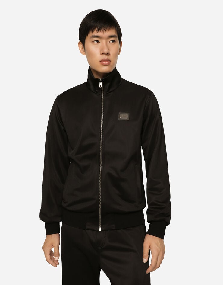 Dolce & Gabbana Sudadera de punto técnico con cremallera y placa con logotipo Descuento