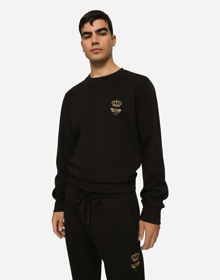 Dolce & Gabbana Sudadera en punto de algodón con bordado Rebajas online