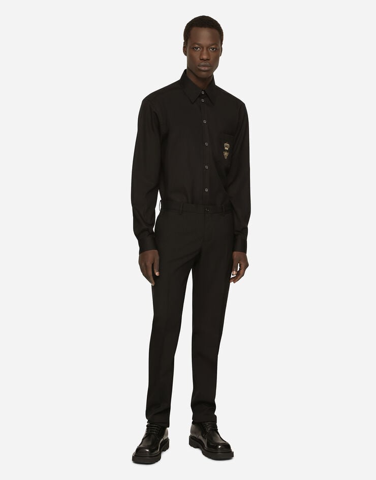 Dolce & Gabbana Camisa Martini de algodón con bordado Rebajas top