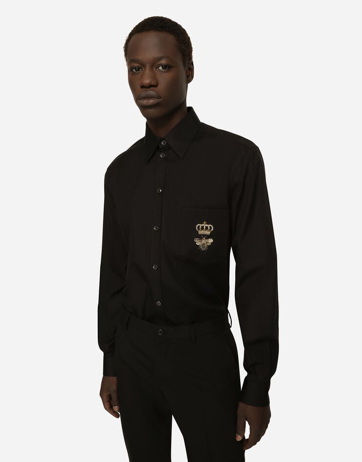 Dolce & Gabbana Camisa Martini de algodón con bordado Rebajas top