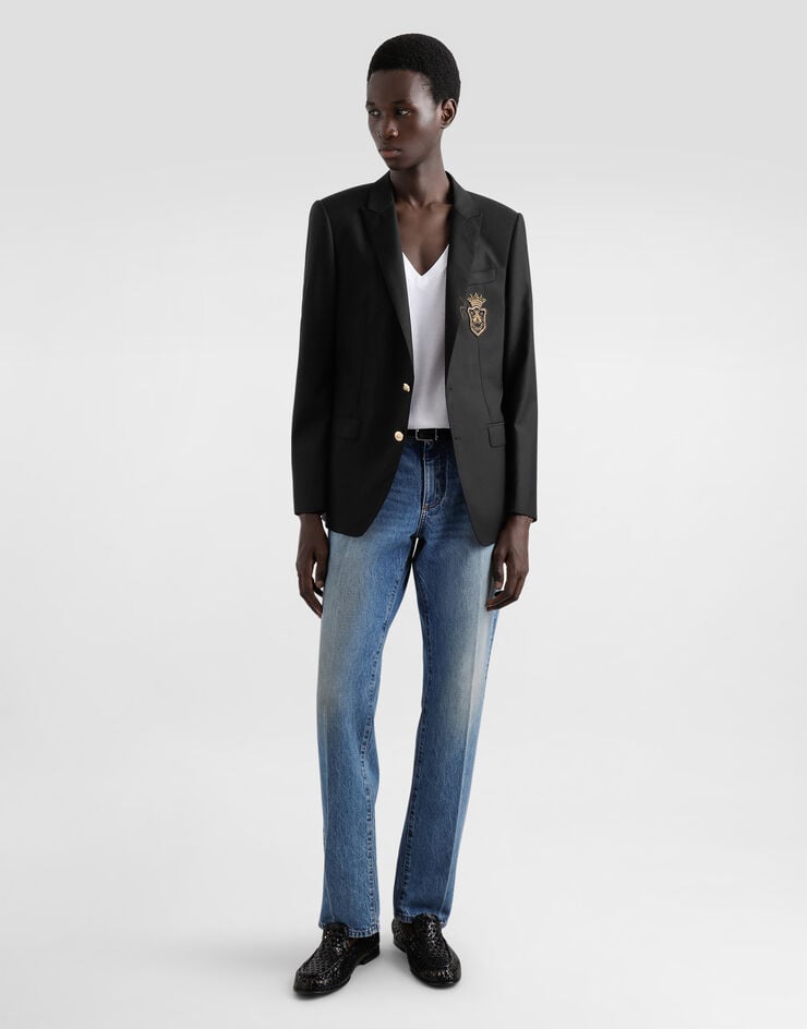 Dolce & Gabbana Chaqueta Martini de botonadura sencilla con parche COMPRAR AHORA