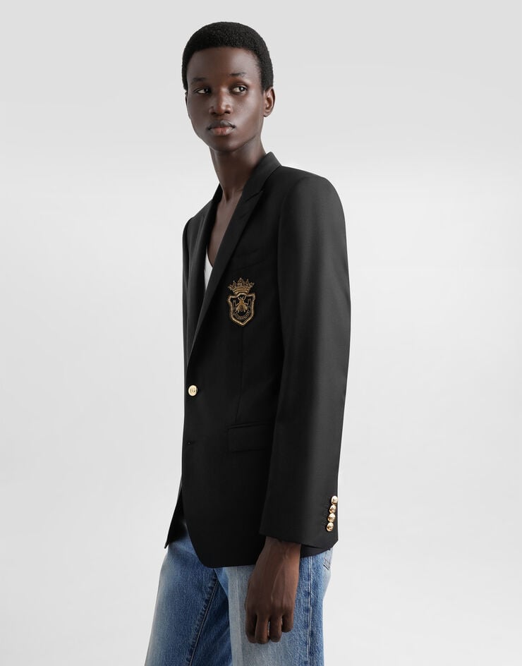 Dolce & Gabbana Chaqueta Martini de botonadura sencilla con parche COMPRAR AHORA